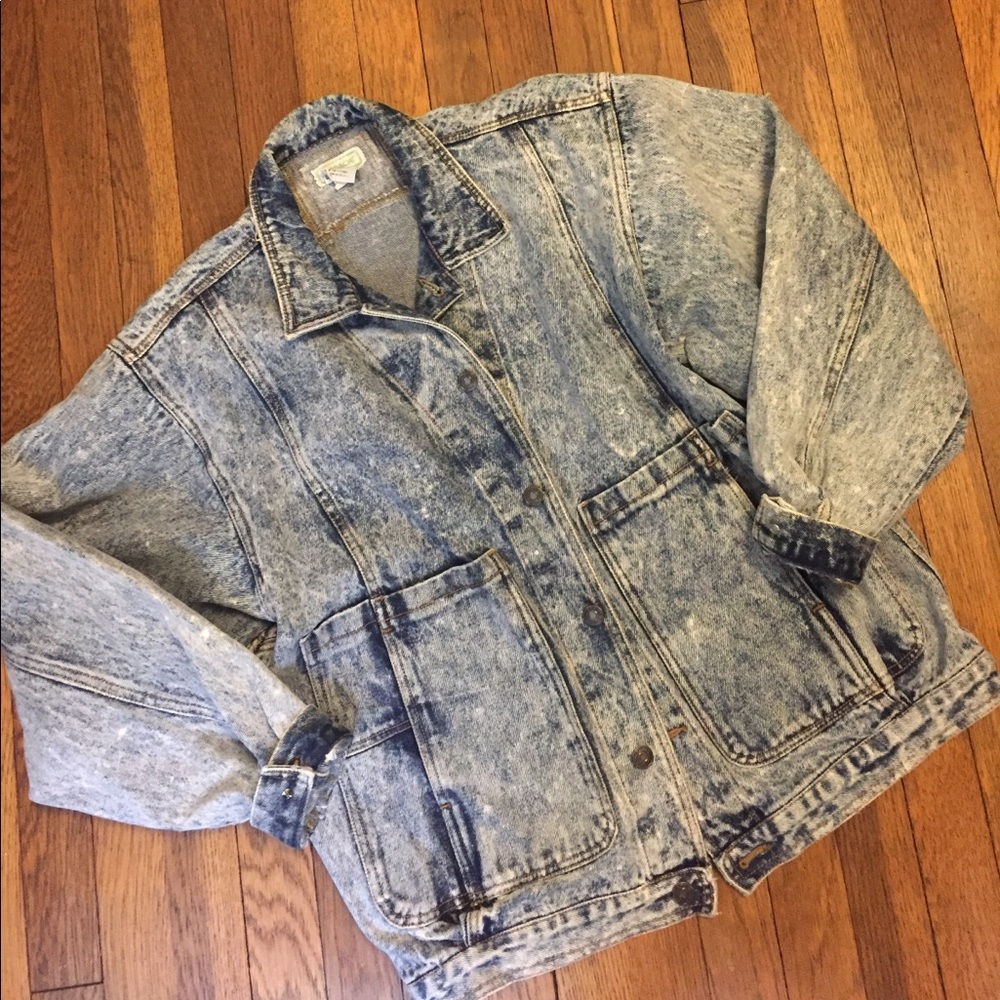 Vintage acid wash jean jacket